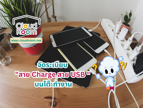 จัดระเบียบ “สาย Charge สาย USB ” บนโต๊ะทำงาน